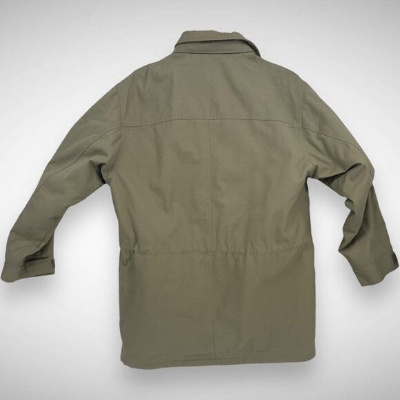 J. Crew Men's M Insulated Barn Jacket Khaki Tan Utility Workwear Chore Coat - Picture 4 of 11